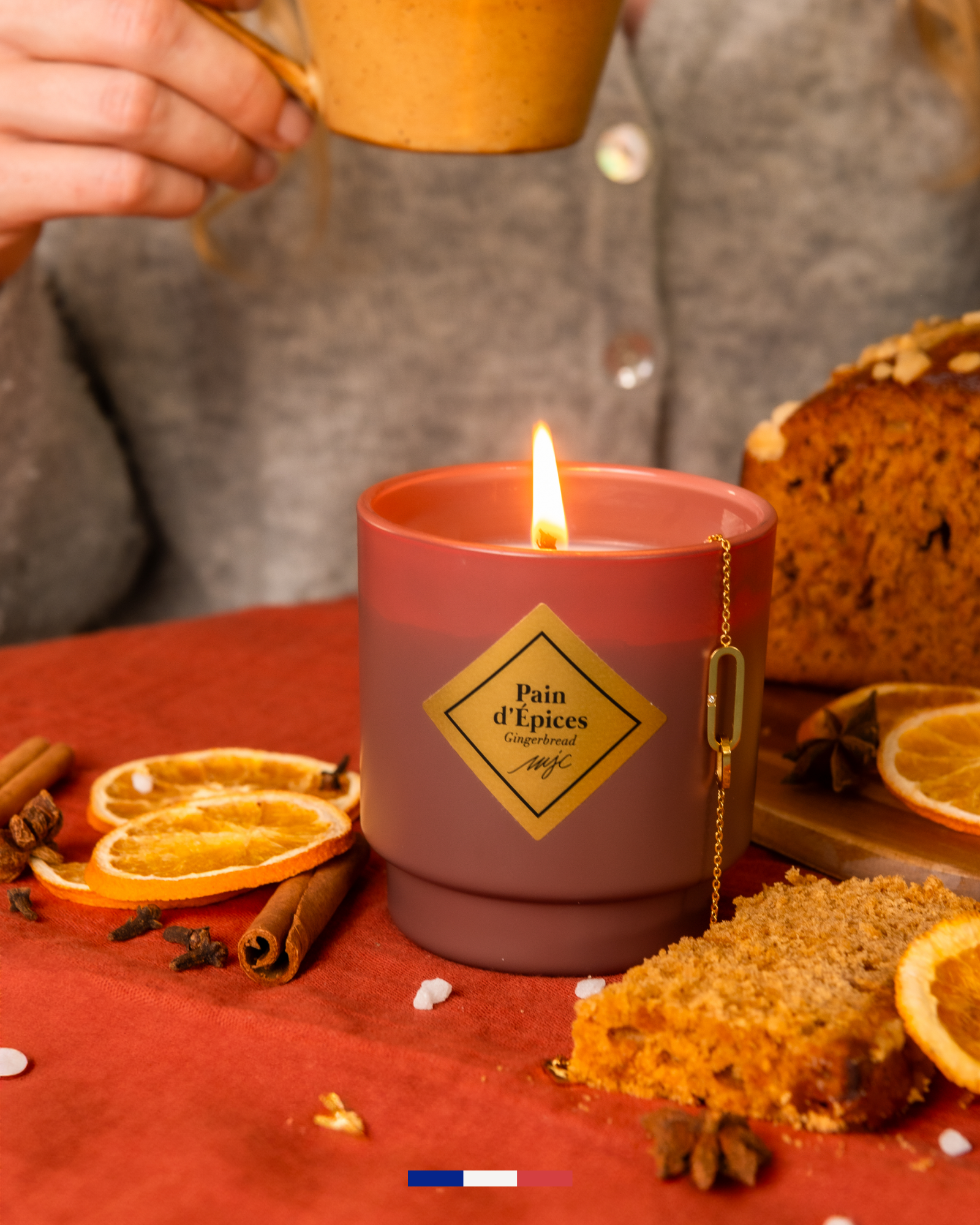 Geurkaars met sieraad armband Pain d'Épices