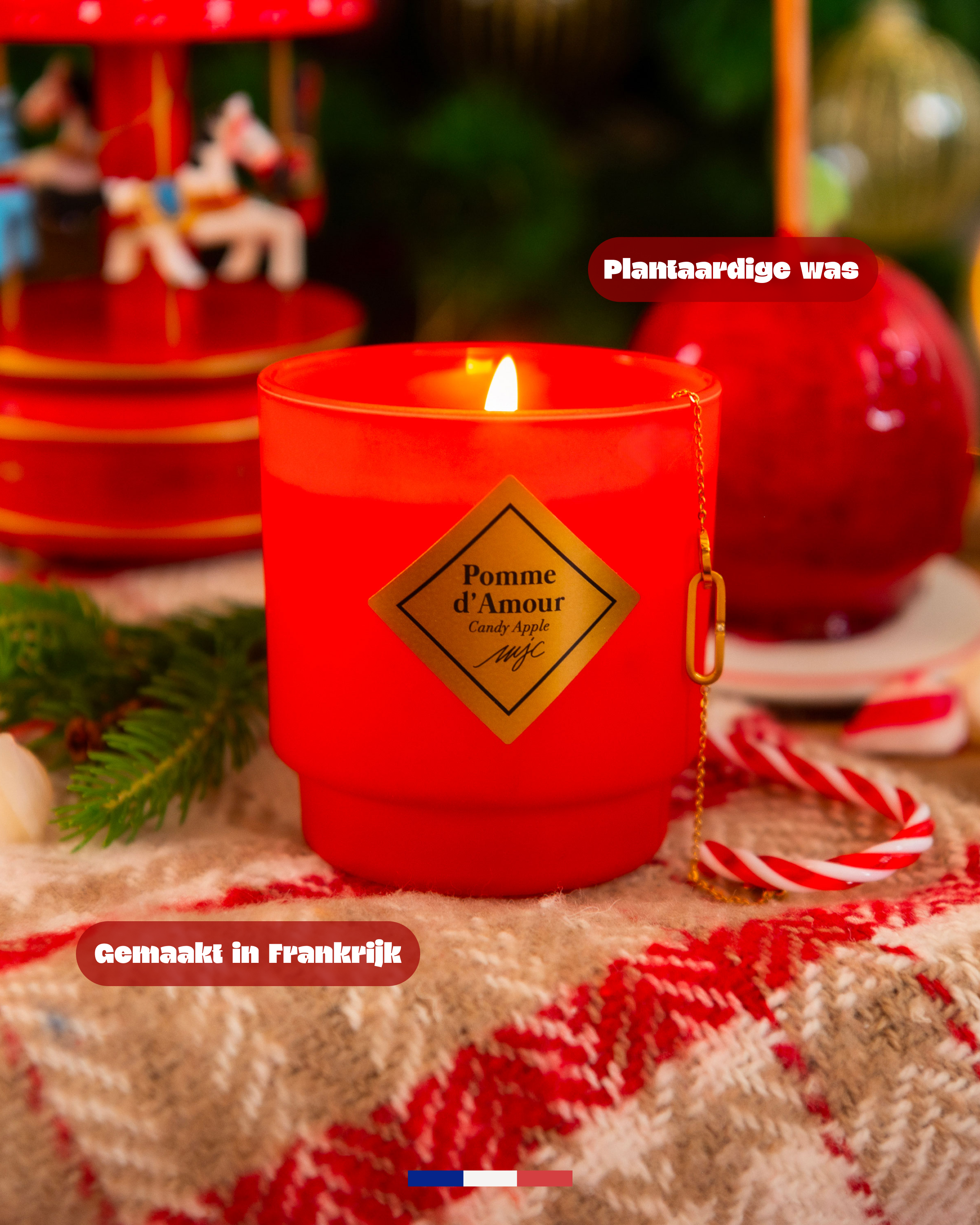 Geurkaars met sieraad armband Pomme d'Amour