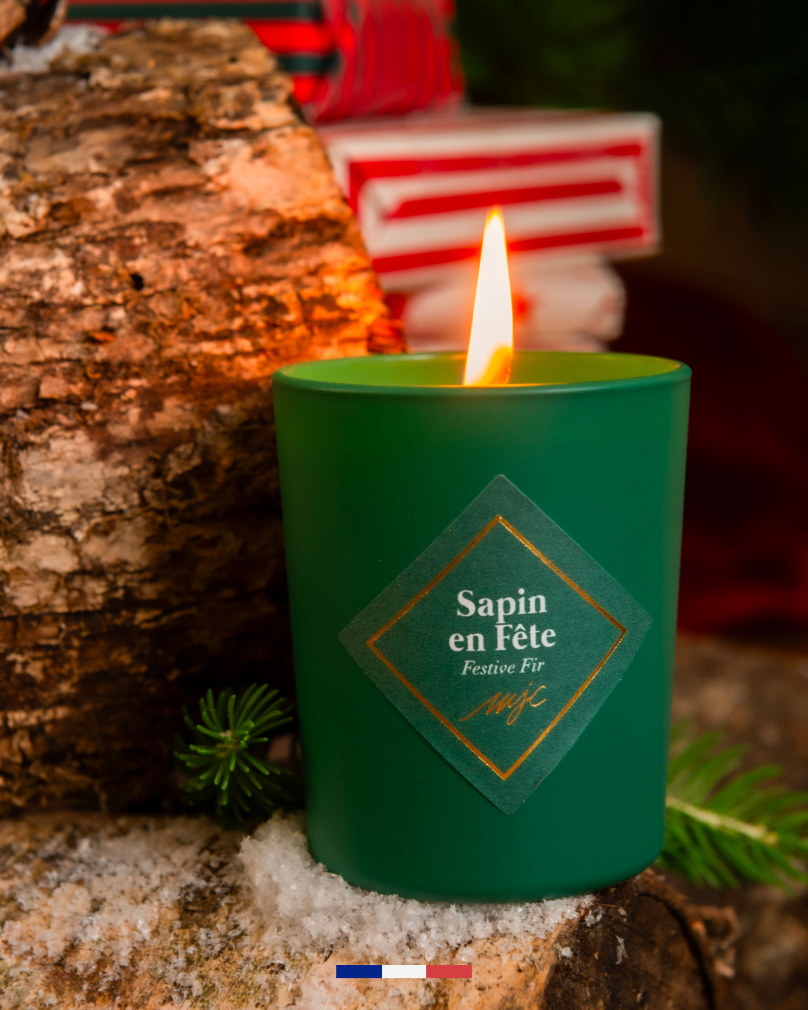 Geschenkset van drie kerstkaarsen