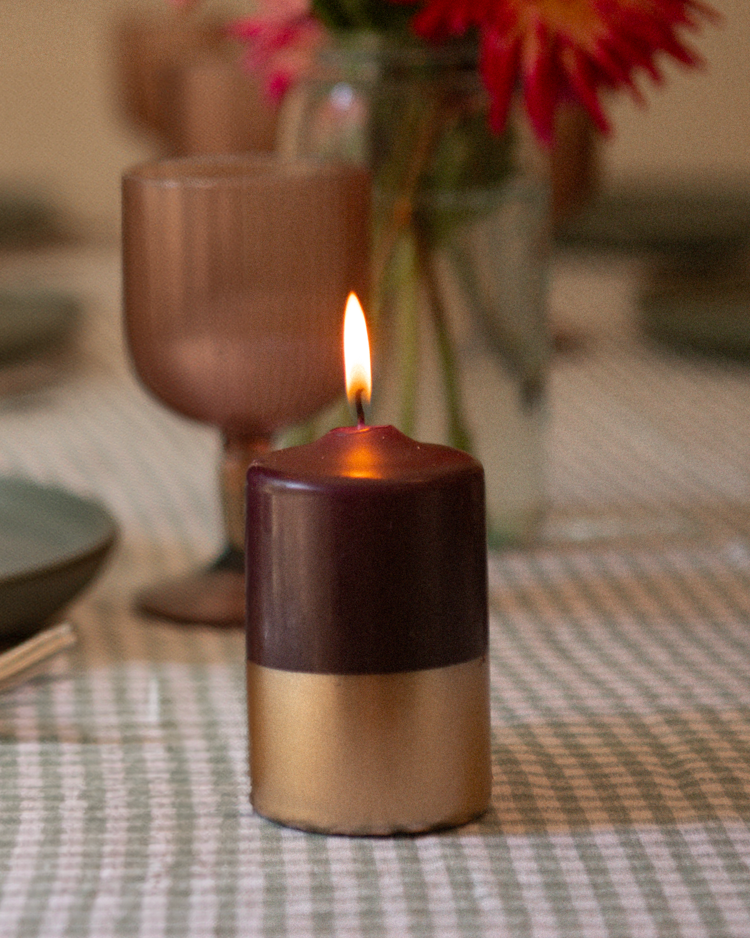 Pillarkaars Aubergine & Goud