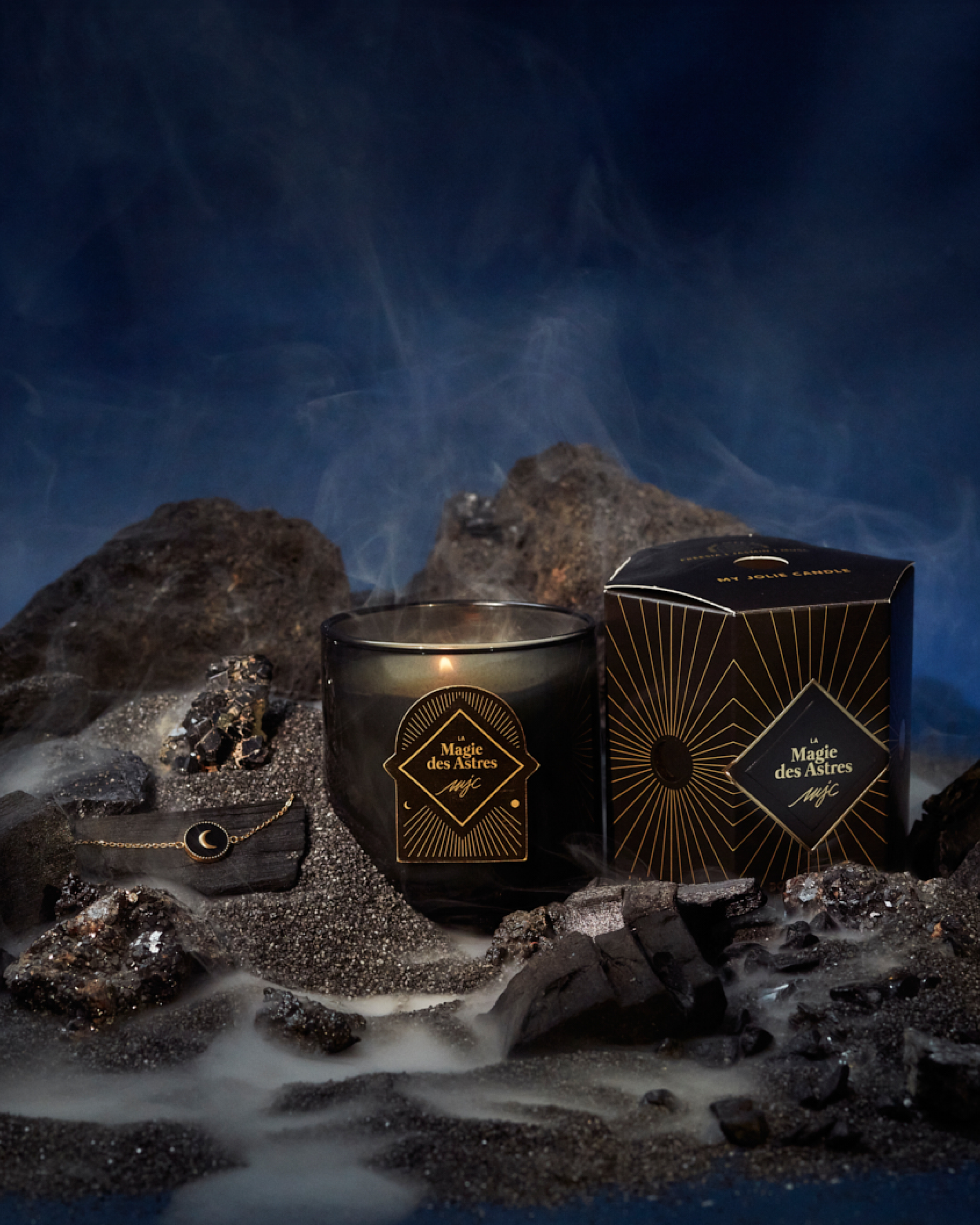 Geurkaars met sieraad De Magie van de Sterren