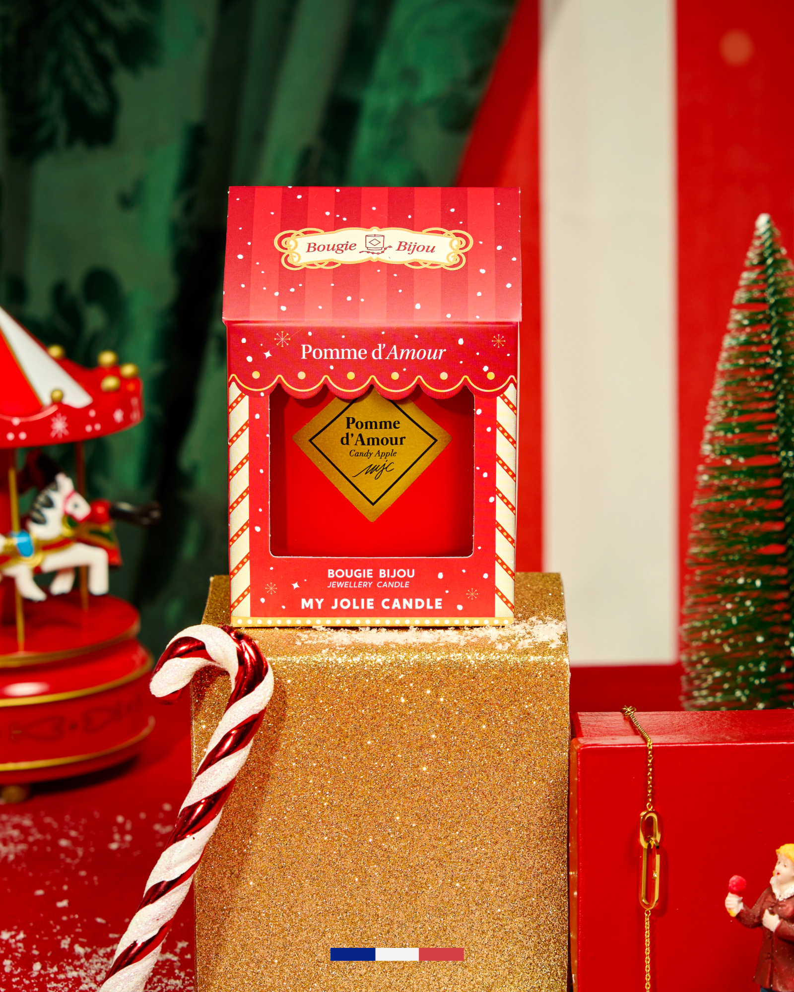 Geurkaars met sieraad armband Pomme d'Amour