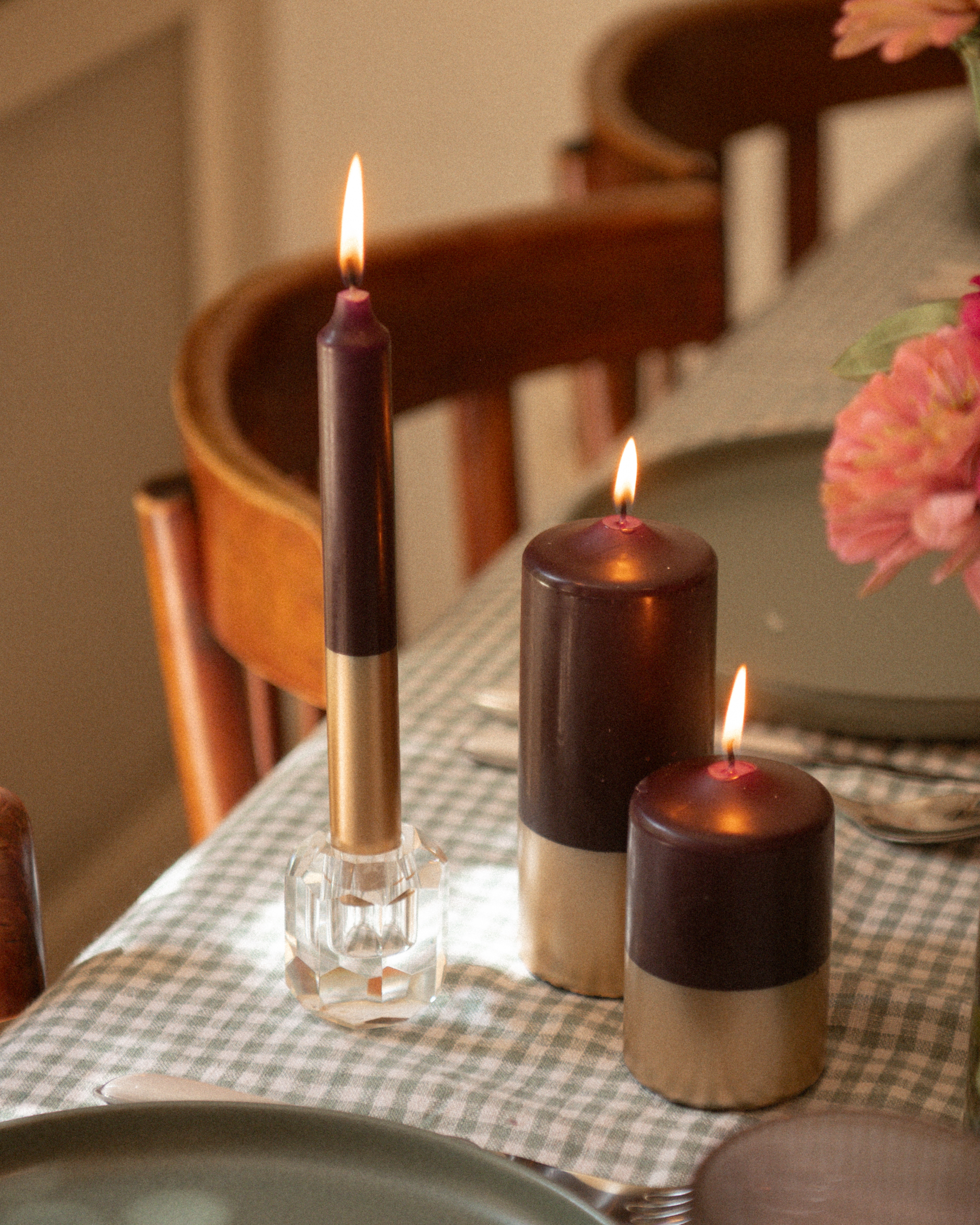 Pillarkaars Aubergine & Goud