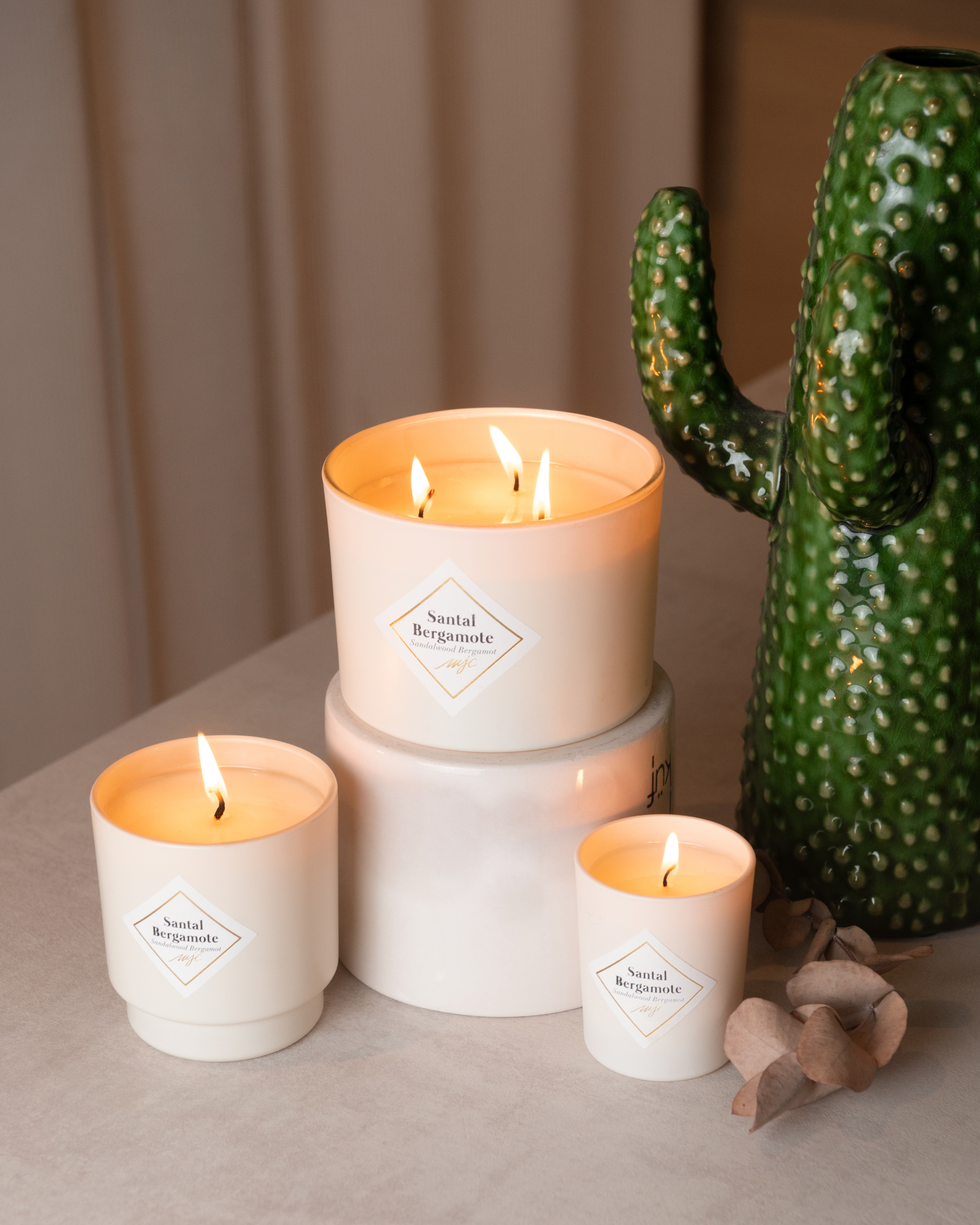 Geurkaars Santal Bergamote